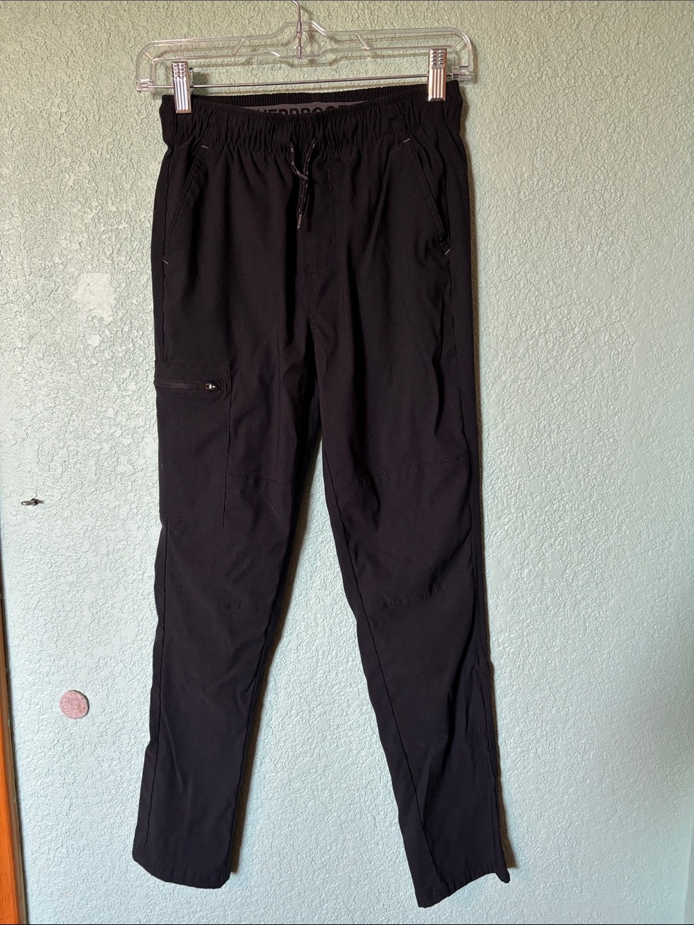 Weatherproof Boys Black Cargo Pants Size Medium 10/12 Good